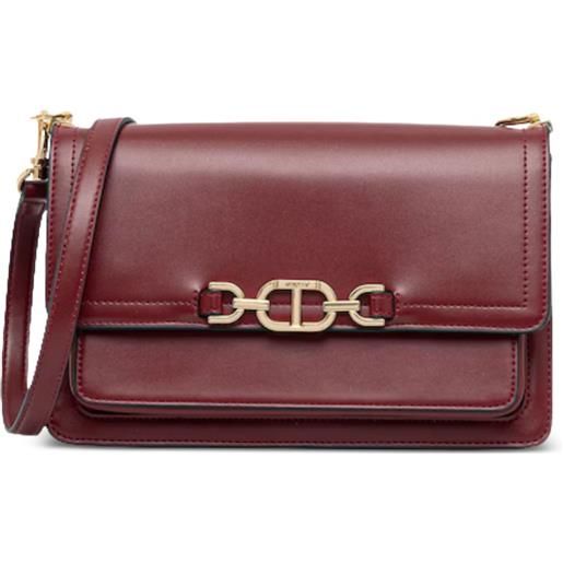 TWINSET borsa a spalla con catena - rosso