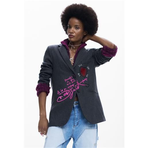 Desigual blazer combinato con cappuccio