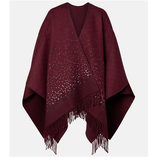 Gucci sciarpa in lana gg con decorazioni