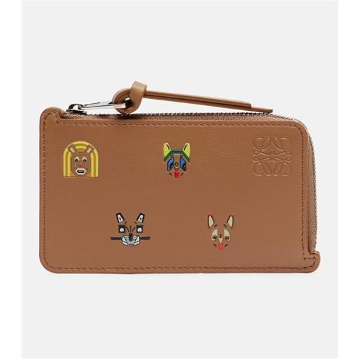 Loewe x louis wain - portacarte cats in pelle