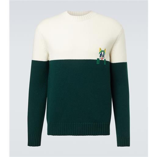 Loewe x louis wain - pullover in lana con ricamo