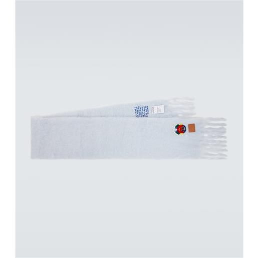 Loewe sciarpa in mohair e lana con ricamo