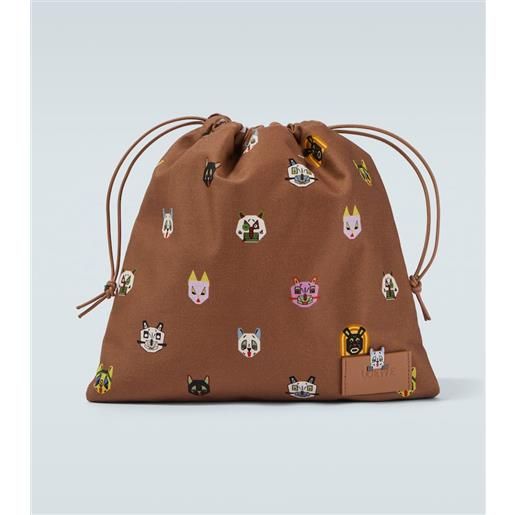 Loewe x louis wain - bustina cats con pelle