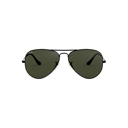 Ray-Ban rb3025 aviator occhiali da sole unisex adulto, nero (schwarz l2823), 58 mm
