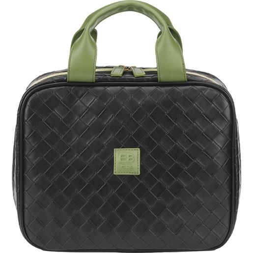 Emanuela Biffoli beauty case uomo nera intrecciata