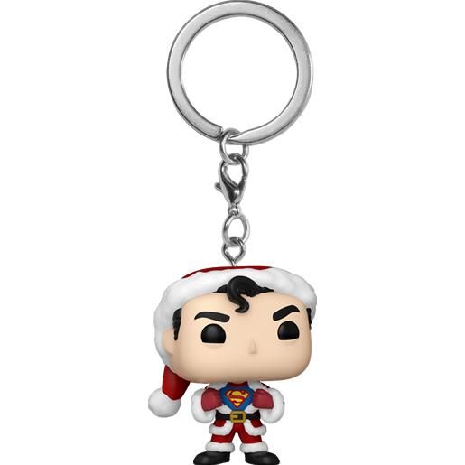 FUNKO pop keychain: dc holiday- superman (wmt)