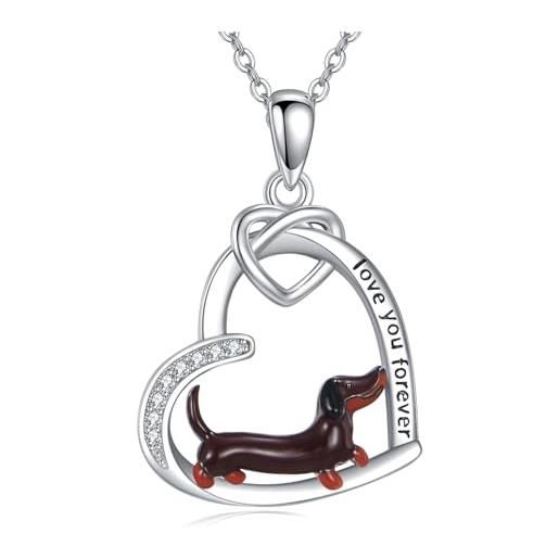 Collana di bassotto, bassotto gioielli, collana cane, gioielli di Hot