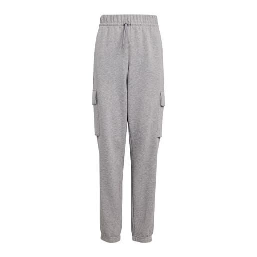 adidas mixte enfant essentials cargo pants, medium grey heather/white, 13-14 years