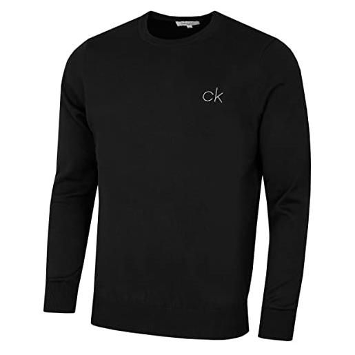 Calvin Klein 2025 maglione golf uomo durevole e girocollo - nero - xxxl