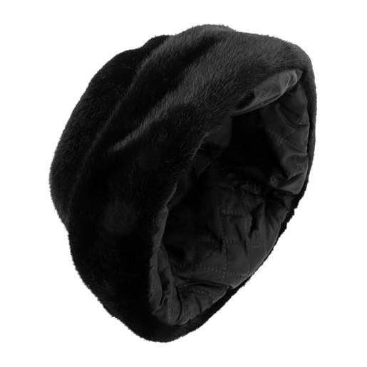 Beaupretty cappello pelliccia sintetica caldo morbido cappello russo da uomo stile vintage berretto di pelliccia per lavoro esterno