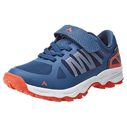 Mc Kinley kansas iii aqb, mocassino unisex-adulto, blu marino bianco rosso, 35 eu