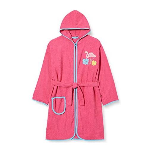 Playshoes accappatoio in spugna per bambini, unisex - bambini e ragazzi, fenicottero, 122-128