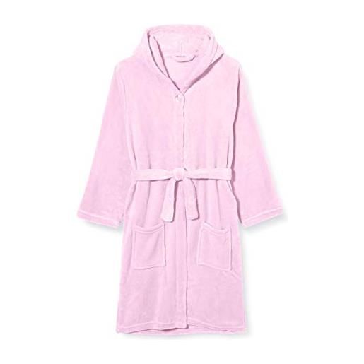 Playshoes accappatoio in pile per bambini, vestaglia unisex - bambini e ragazzi, rosa, 158/164