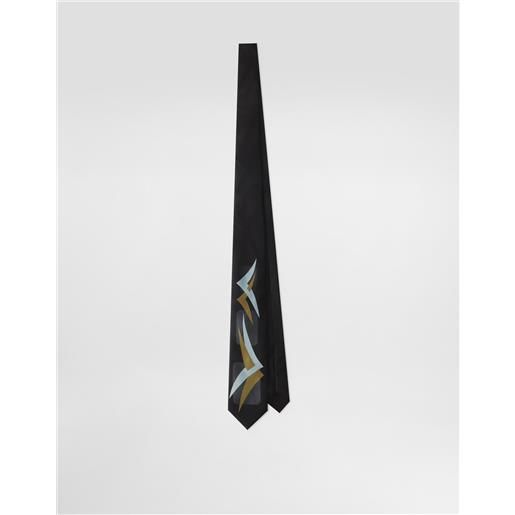 Dolce & Gabbana cravatta in twill stampa vintage