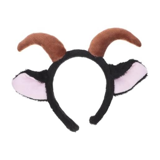 Beavorty fascia per orecchie di e capra in peluche fascia elastica regolabile per adulti e bambini costume per feste a tema e halloween accessori divertenti per cosplay e natale