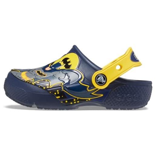 Crocs unisex bambino fl batman patch clog k sabot, navy, 34/35 eu