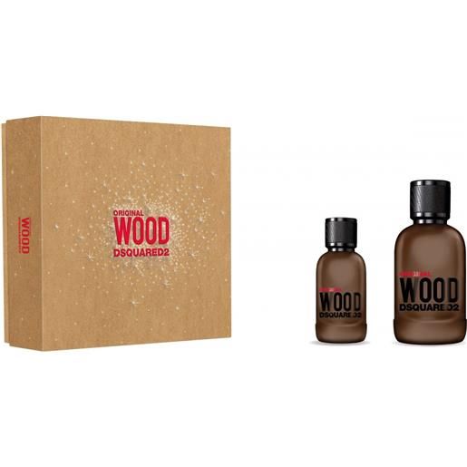 Dsquared2 original wood - eau de parfum uomo 100 ml + eau de parfum uomo 30 ml