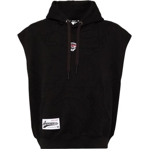 AAPE BY *A BATHING APE® felpa con fantasia - nero