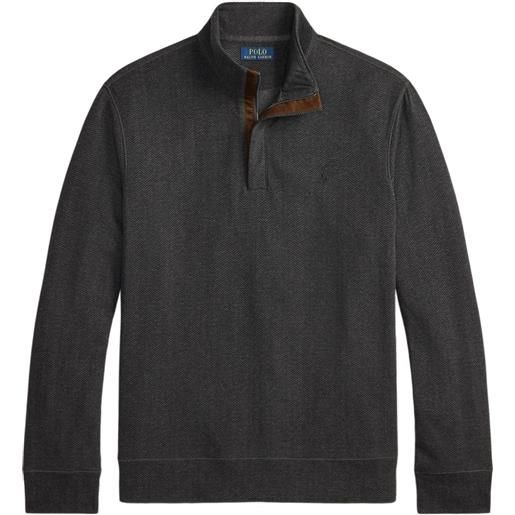 Polo Ralph Lauren felpa con mezza zip - grigio