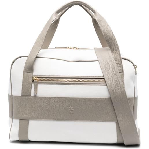 Eleventy borsone in tela - bianco