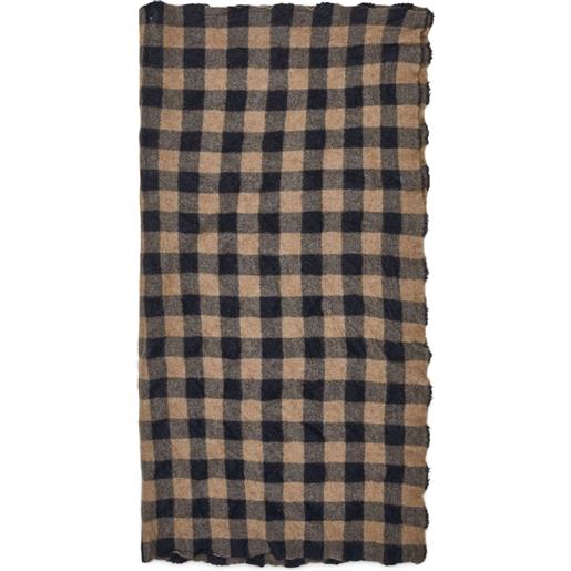 Daniela Gregis sciarpa a quadri - marrone