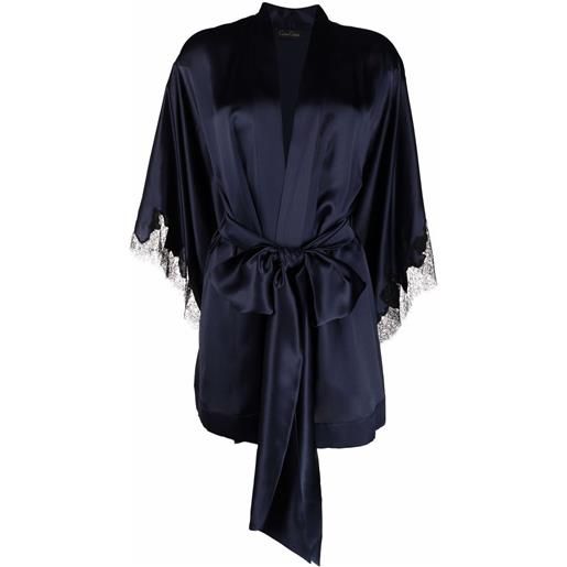 Carine Gilson vestaglia con ricamo - blu