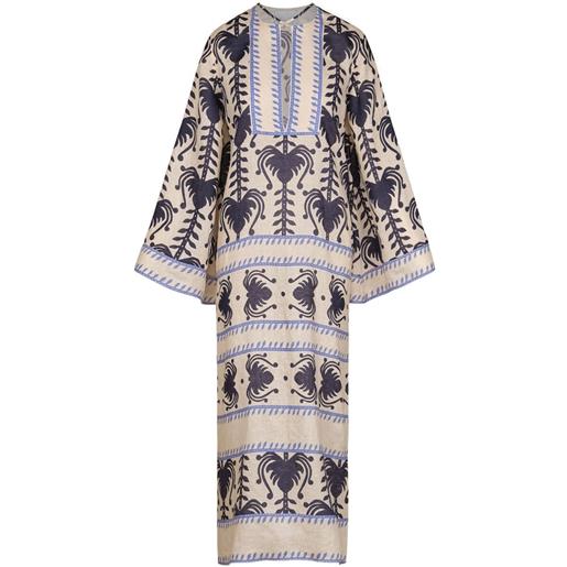 Johanna Ortiz abito midi wild savannah con stampa - toni neutri