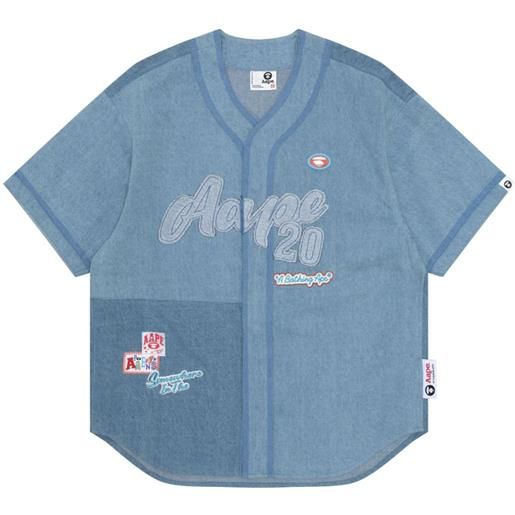 A BATHING APE® gonna denim con applicazione - blu
