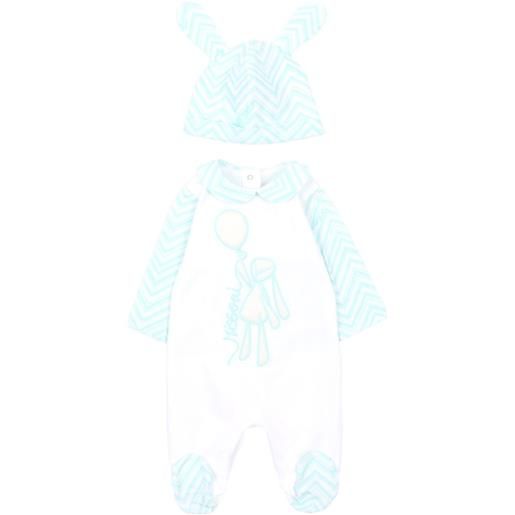 Missoni Kids pigiama con colletto alla peter pan - bianco