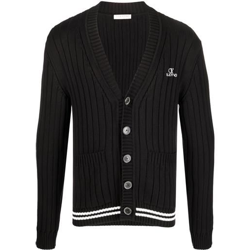 Valentino Garavani cardigan con scollo a v - nero