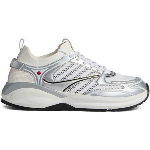 DSQUARED2 sneakers dash con inserti - bianco