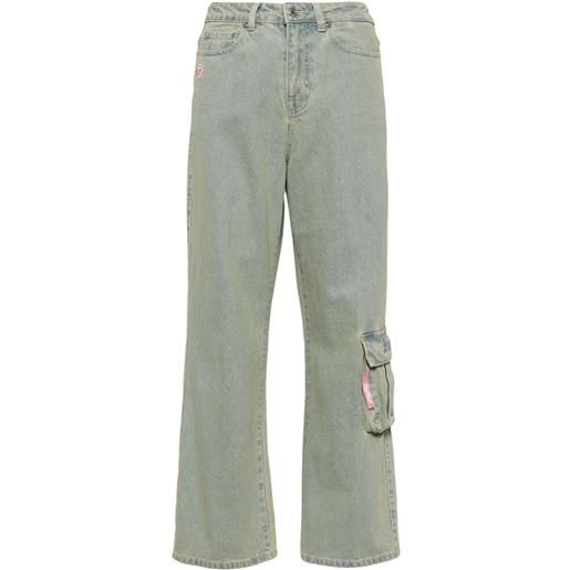 A BATHING APE® jeans a gamba ampia - blu