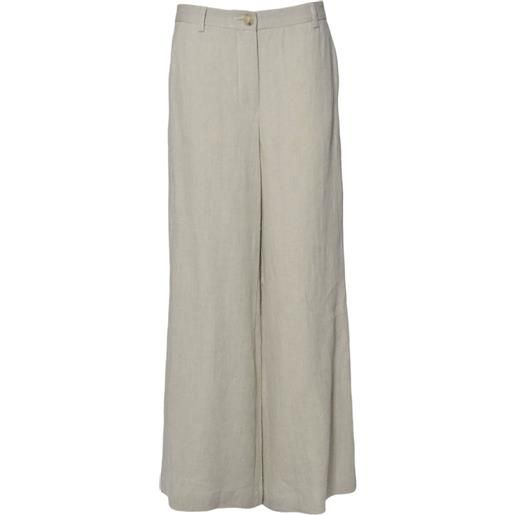 SOLOTRE pantaloni a gamba ampia - toni neutri