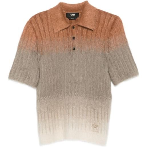 FENDI polo con effetto sfumato - grigio