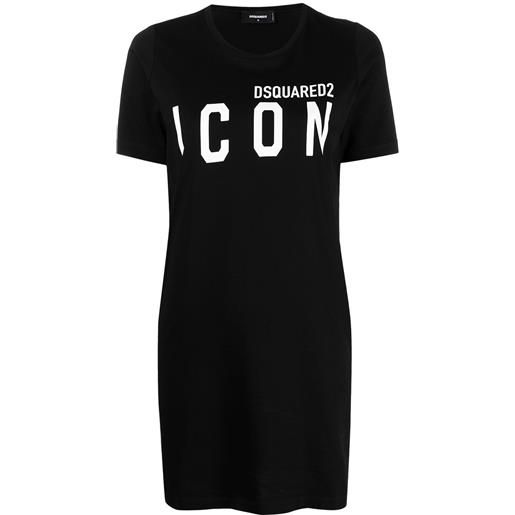 DSQUARED2 abito modello t-shirt con stampa - nero