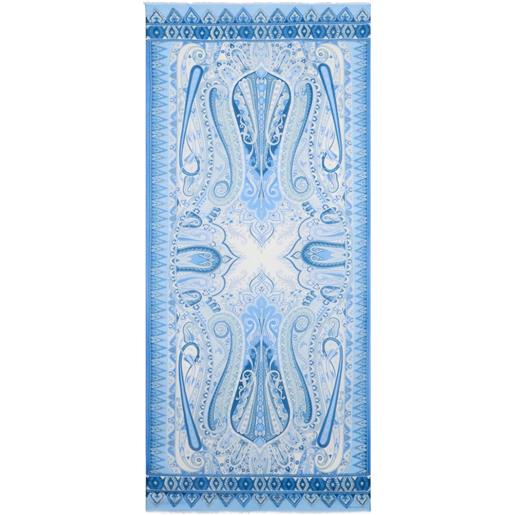 ETRO foulard paisley a fiori - blu