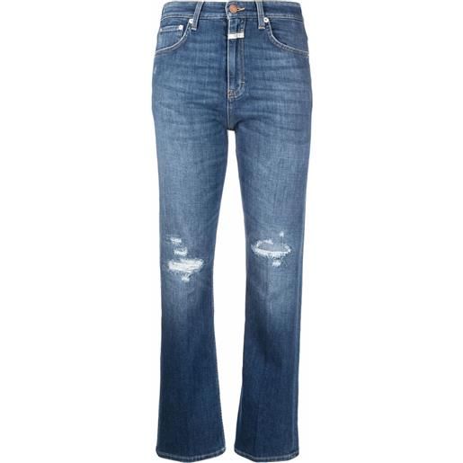Closed jeans dritti con effetto vissuto - blu