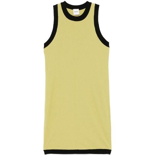 Nanushka abito corto con bordo a coste - verde