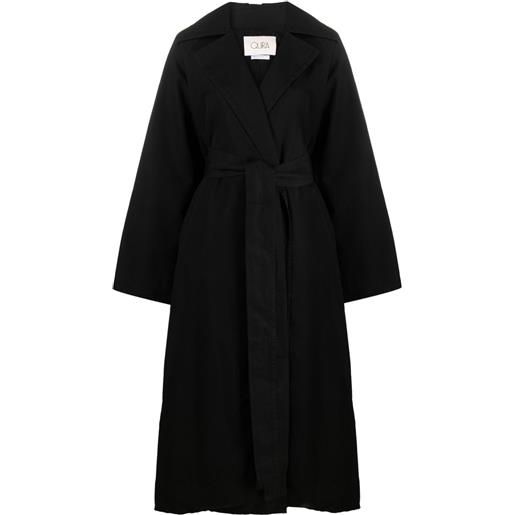 QUIRA trench con cintura - nero