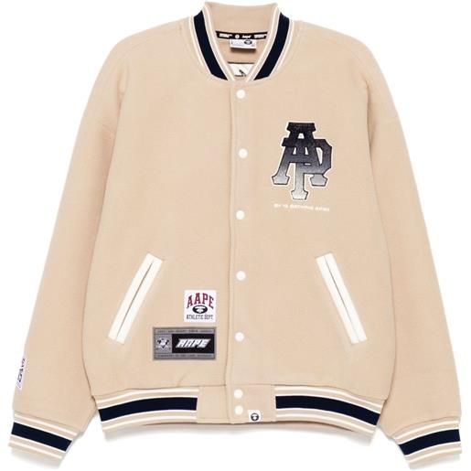 AAPE BY *A BATHING APE® giacca varsity con logo - toni neutri