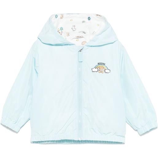 Moschino Kids impermeabile teddy bear - blu
