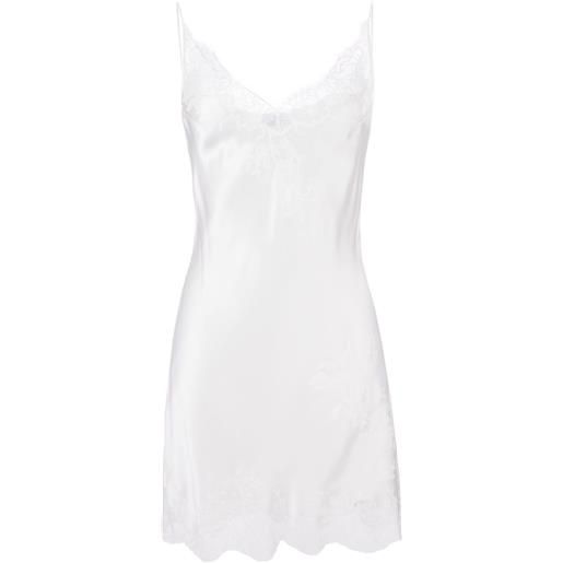 Carine Gilson camicia da notte con scollo a v - bianco