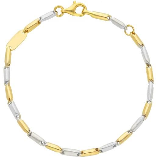 ORO&CO bracciale bimbo in oro giallo e bianco 18 kt