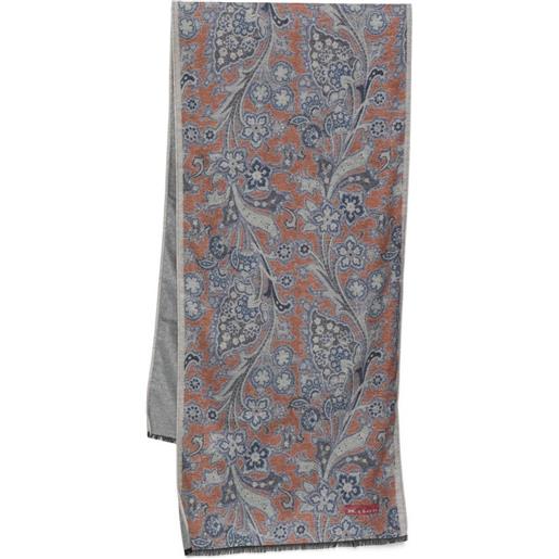 Kiton foulard con stampa paisley - grigio