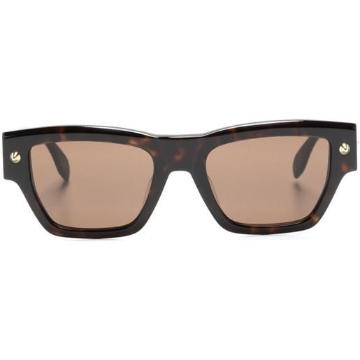 Alexander McQueen Eyewear occhiali da sole squadrati - marrone