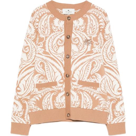ETRO KIDS cardigan con stampa paisley - toni neutri
