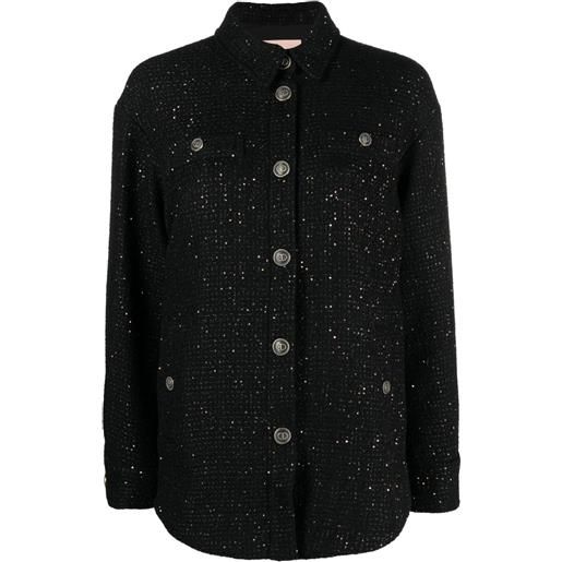 TWINSET giacca con paillettes - nero