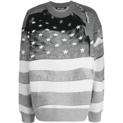 Palm Angels felpa con stampa - grigio