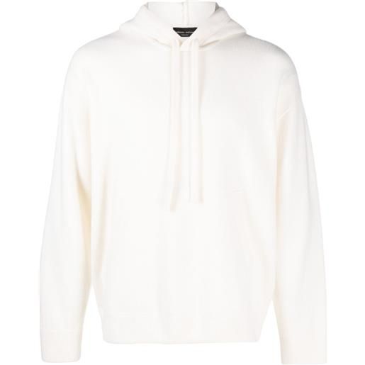Roberto Collina felpa con cappuccio - bianco