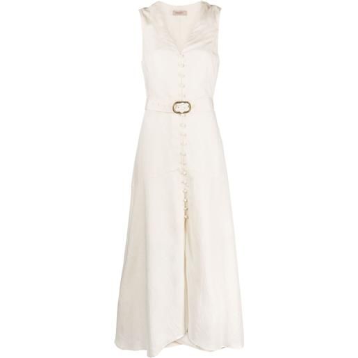 TWINSET abito lungo con scollo a v - toni neutri